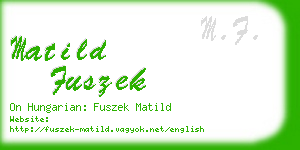 matild fuszek business card